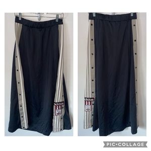 NWOT Adidas Carbon Adibreak 3 Stripe Maxi Skirt Deadstock Small
